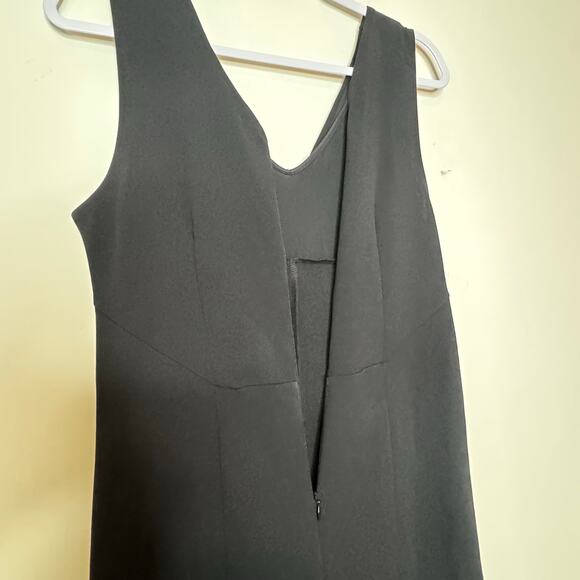 41 Hawthorn Sleeveless Jumpsuit Medium NWOT Black V-Neck Draped Front - Picture 6 of 8
